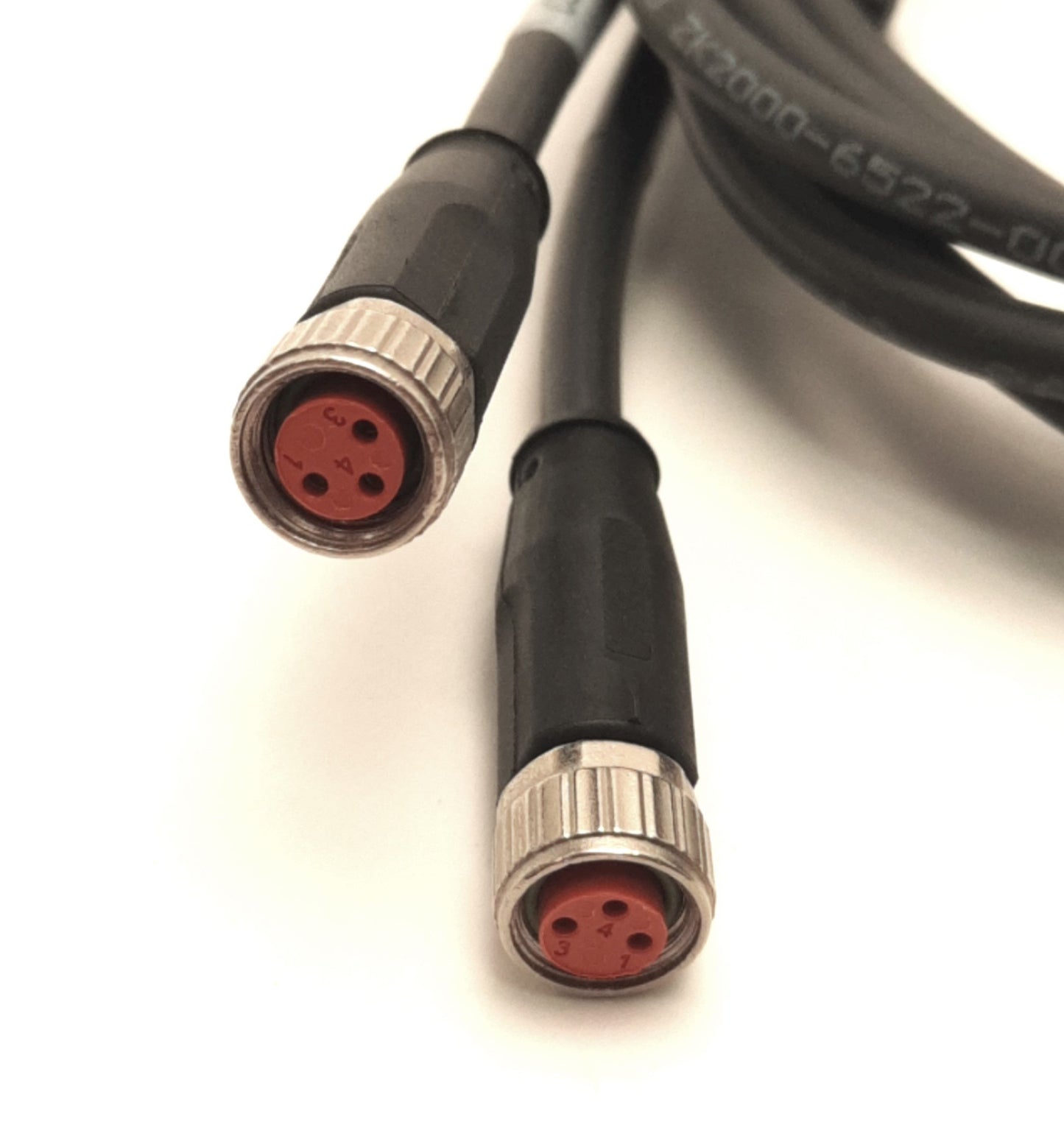 Used Beckhoff ZK2000-6522-0010 Y Splitter Cable M12 4-Pin to M8 3-Pin (x2), M/F(x2)