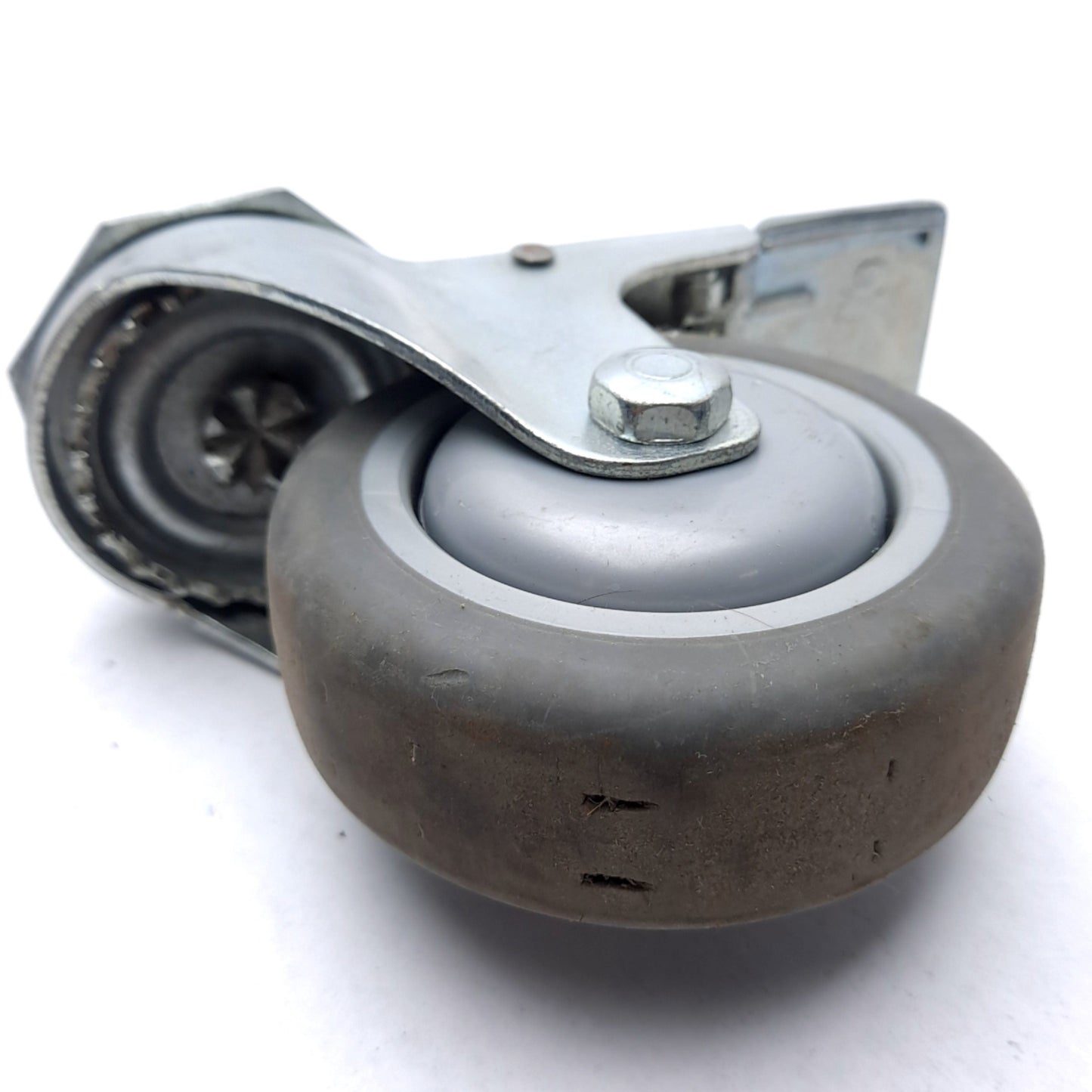 Used Shepherd PGS35748ZN-TPR22(GG)TL Top Lock Caster, Ball Bearing 250Lbs 1/2"-13UNC