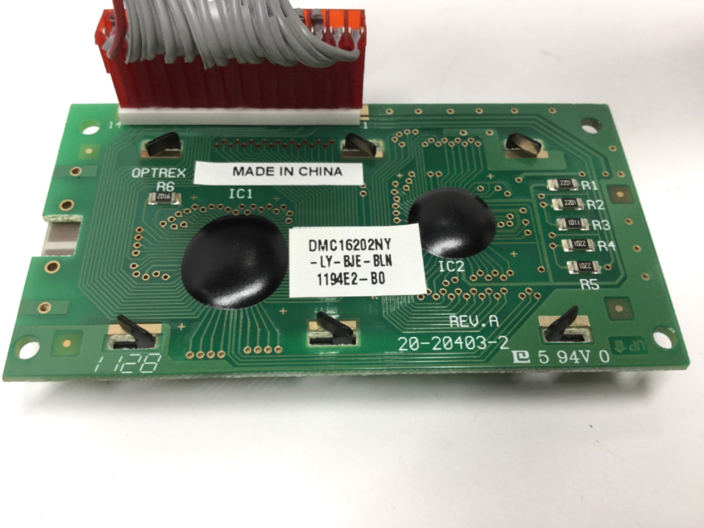 Used Optrex DMC 16202NY-LY-BJE-BLN Backlit LCD Module 5x8 Dot Matrix, 16x2 Character