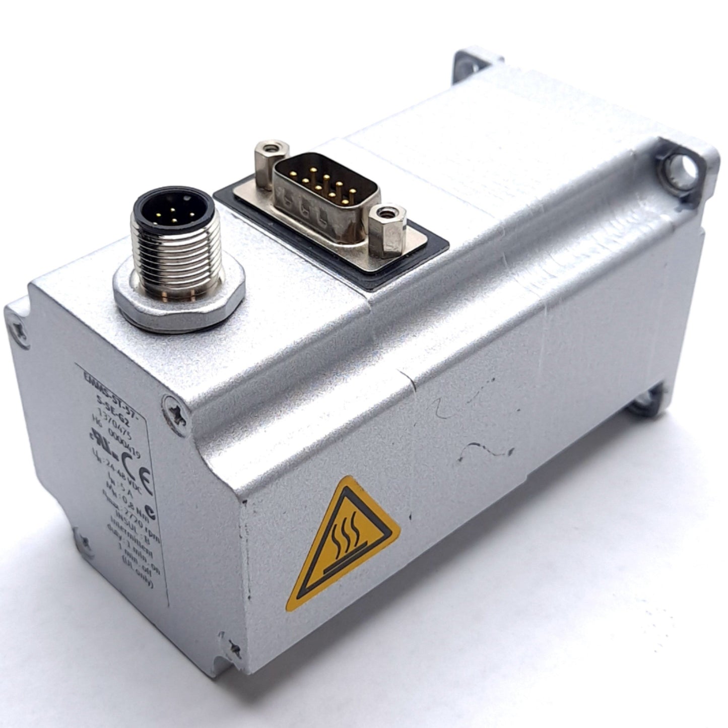 Used Festo EMMS-ST-57-S-SE-G2 Stepper Motor 24-48VDC, 5A, 0.8Nm, 2720rpm 1.8ø 6.5 Dia