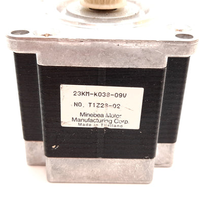 Used Minebea 23KM-K038-09V Stepping Motor, Resolution 1.8ø/Step, Shaft 0.25", NEMA 23