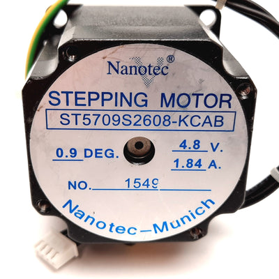 Used Nanotec ST5709S2608-KCAB Stepping Motor, 0.9ø/Step, Shaft Dia: 0.25", NEMA 23