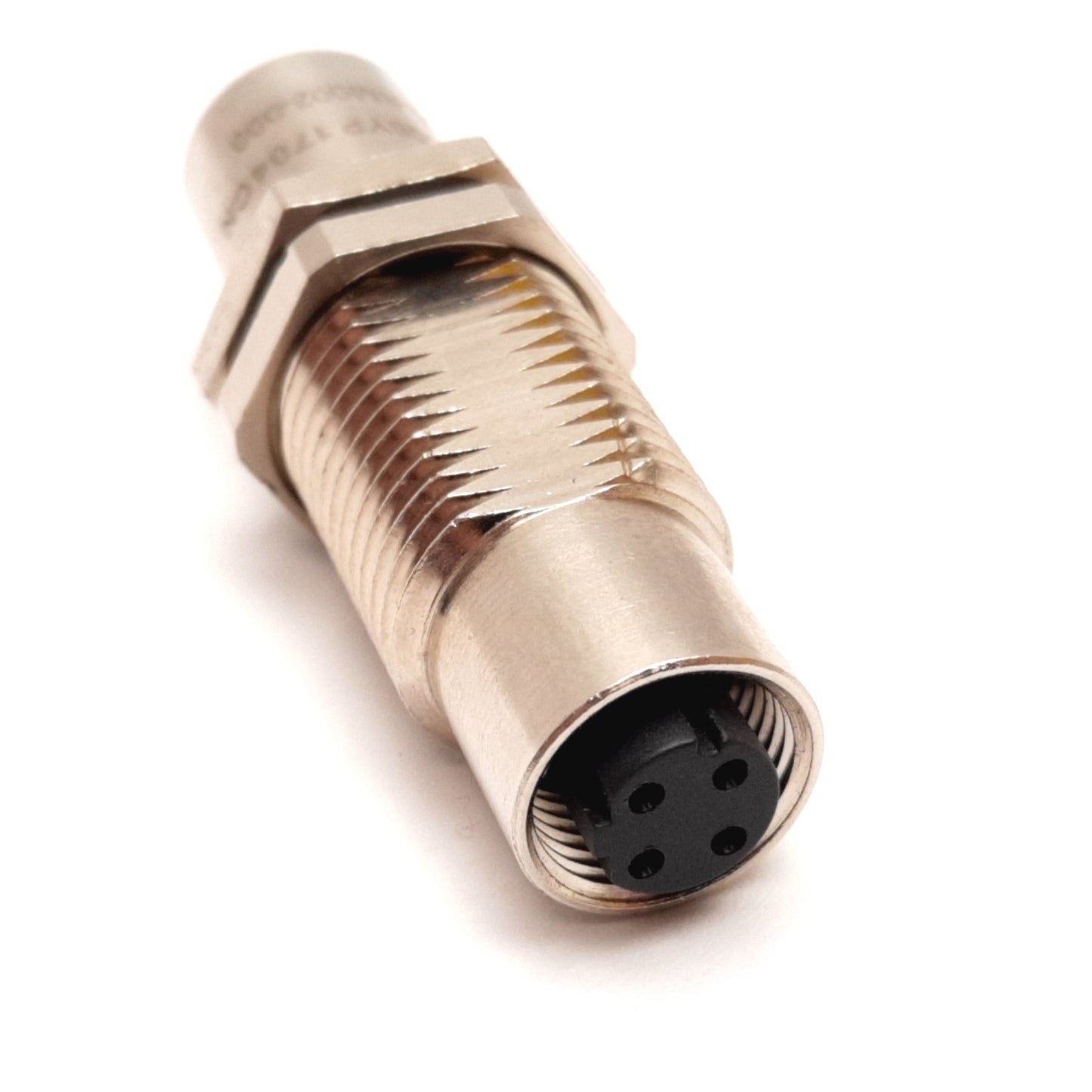 Used Balluff BCC M454-M454-5D-RM002-000 Cable Connector, 4-Pin Female M12, M16 Barrel