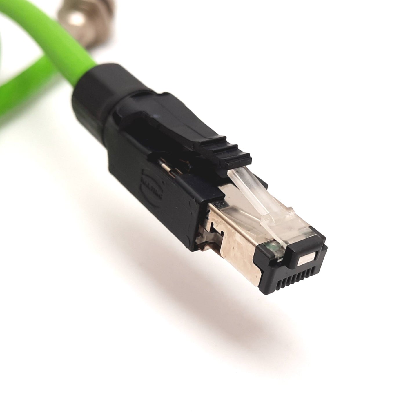 Used Balluff BCC0HH5 BCC M415-E834-AG-RP001-010 Cable, RJ45 to 4-Pin M12 Female, 1m