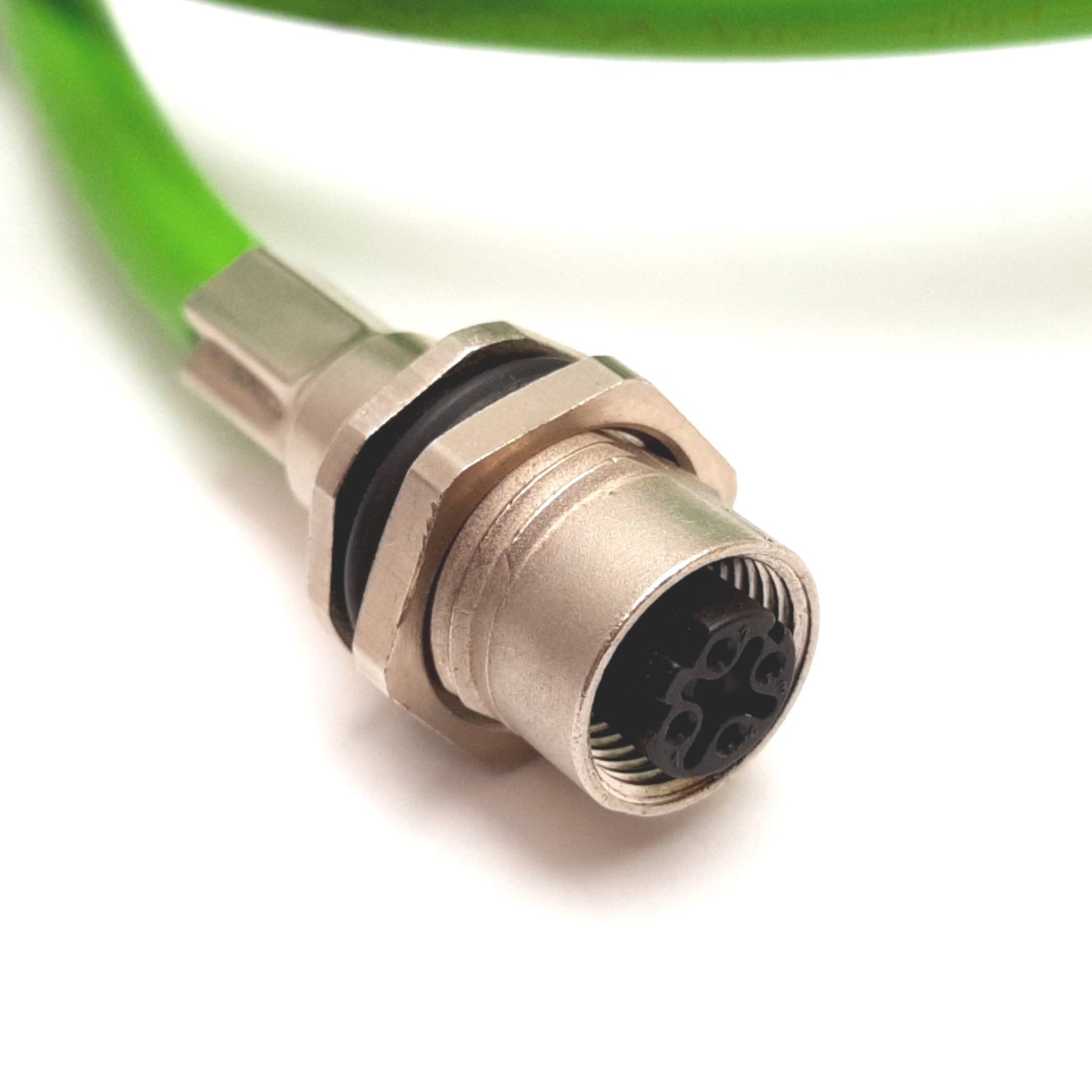 Used Balluff BCC0HH5 BCC M415-E834-AG-RP001-010 Cable, RJ45 to 4-Pin M12 Female, 1m