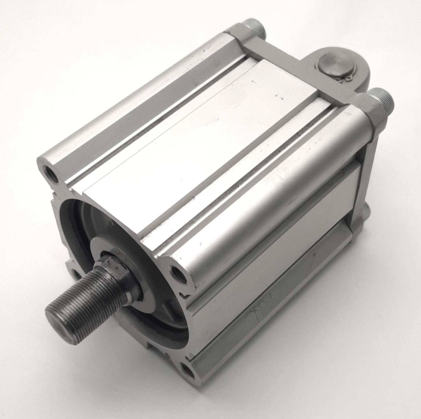 Used SMC CDQ2D100TN-75DMZ Compact Cylinder 100mm Bore, 75mm Stroke, Clevis, 3/8" NPT