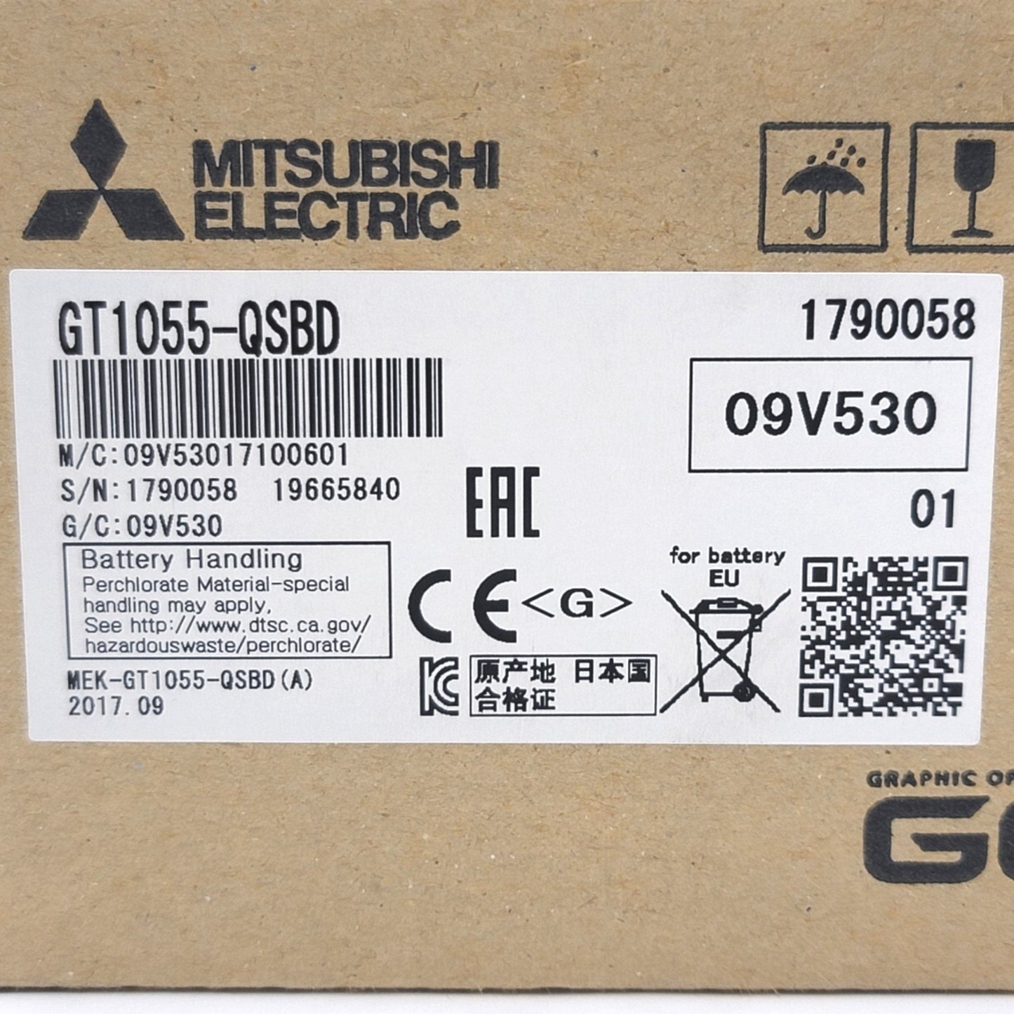 New Mitsubishi GT1055-QSBD GOT1000 Graphical Operation Terminal 5.7", 320x240, 24VDC