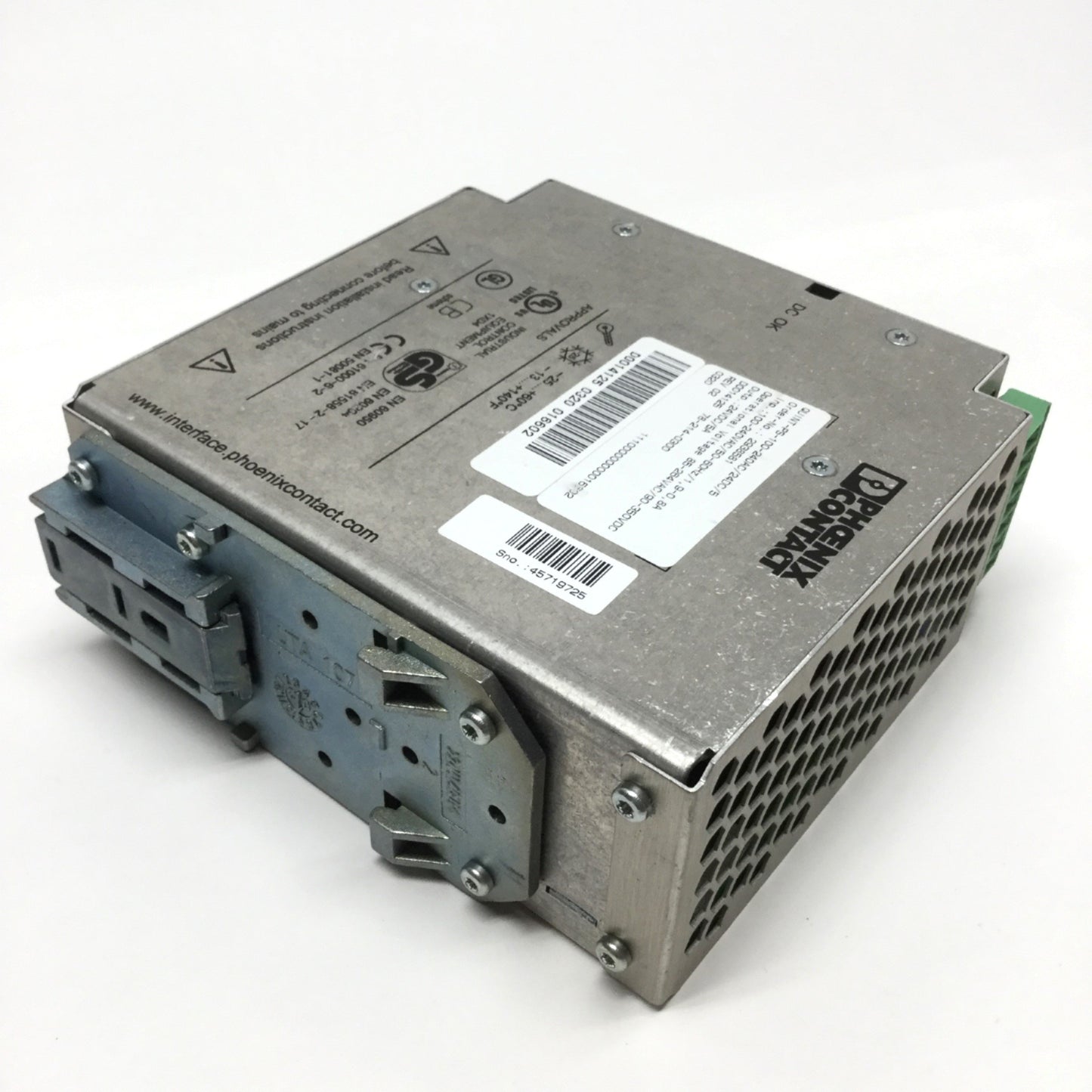 Used Phoenix QUINT-PS-100-240AC/24DC/5 Power Supply 100/240VAC In, 24VDC 5A Out 120W