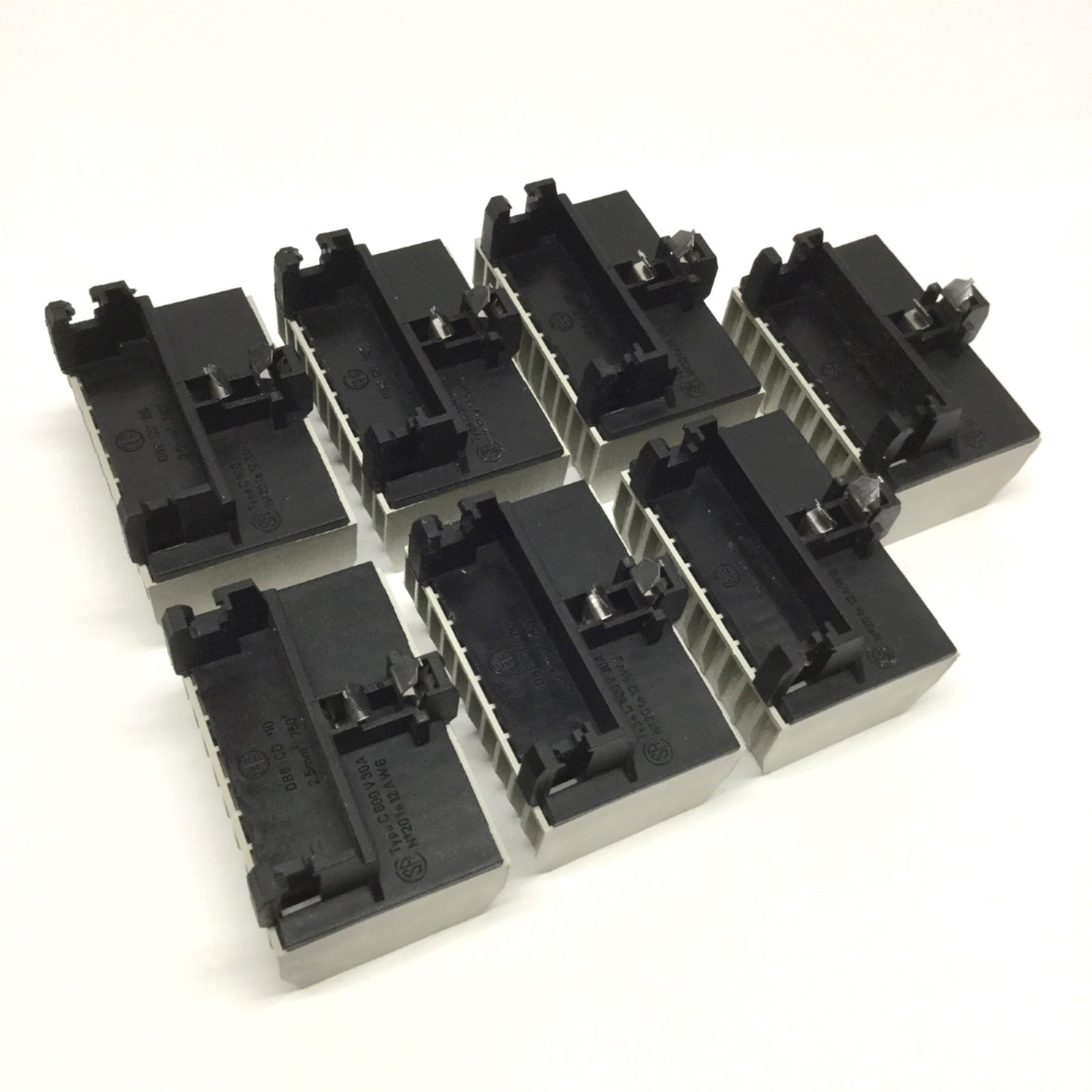 Used Lot of 7 Schneider DB6CD110 Through Terminal Blocks 10-Pole, 600V 30A, 20-12AWG