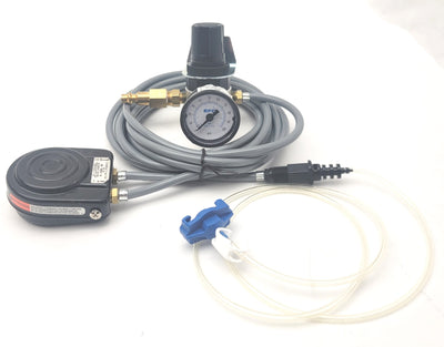 Used EFD 7016351 Pneumatic Foot Valve Assembly, 100PSI w/7012339 Syringe Adapter