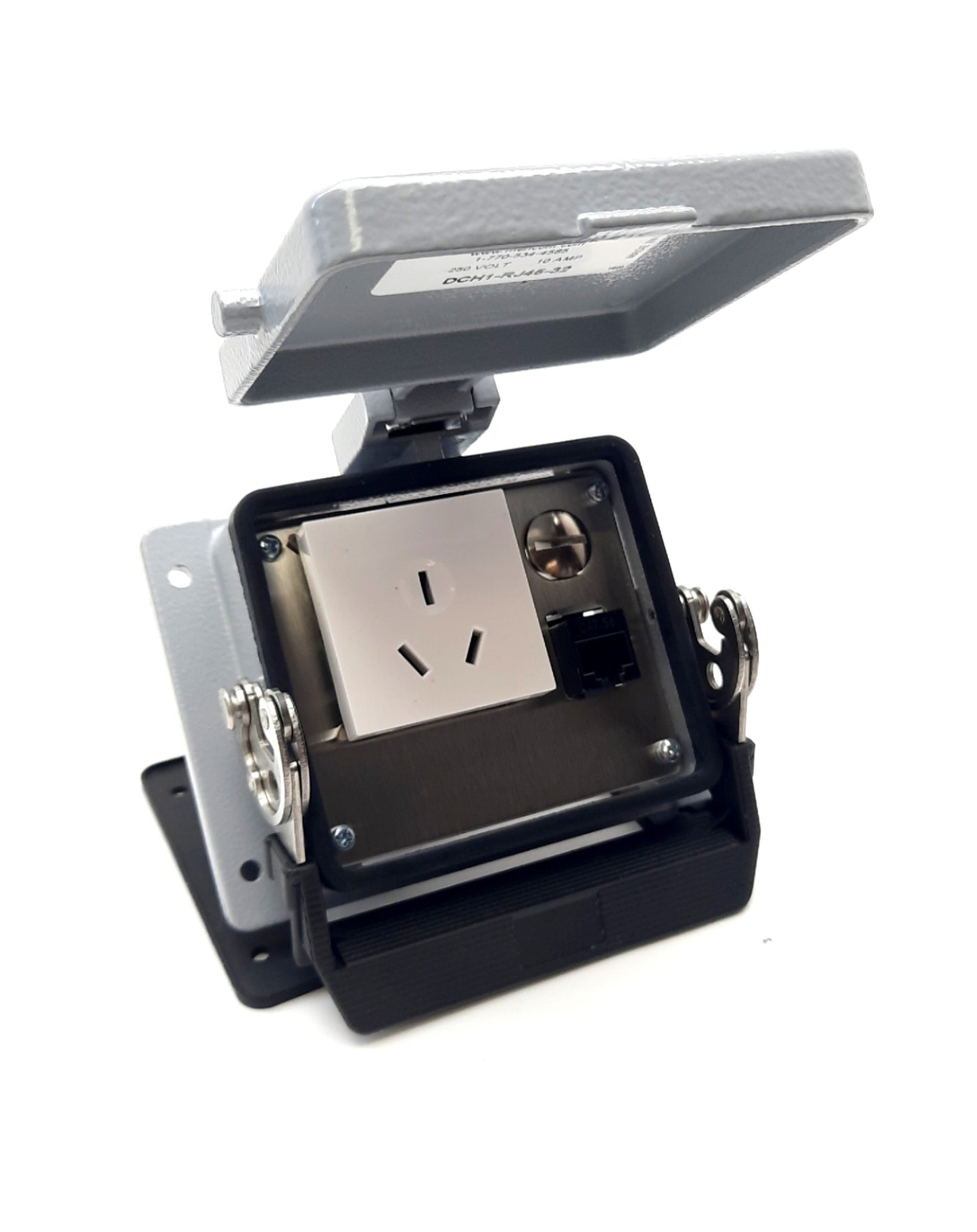 New Mencom DCH1-RJ45-32 Panel Interface Connector With China 10A Outlet 250VAC