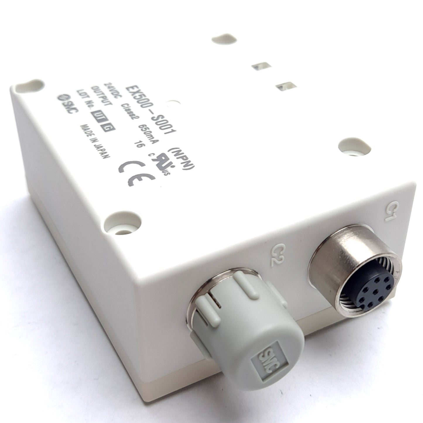 New – Open box SMC EX500-S001 Serial Unit for NPN Output, 16 Outputs, 0.65A Supply, M12 8-Pin