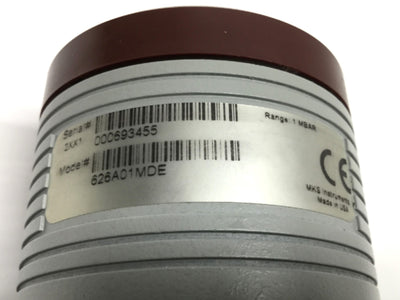 Used MKS 626A01MDE Baratron Capacitance Manometer Pressure Transducer 1mbar, DB15-pin
