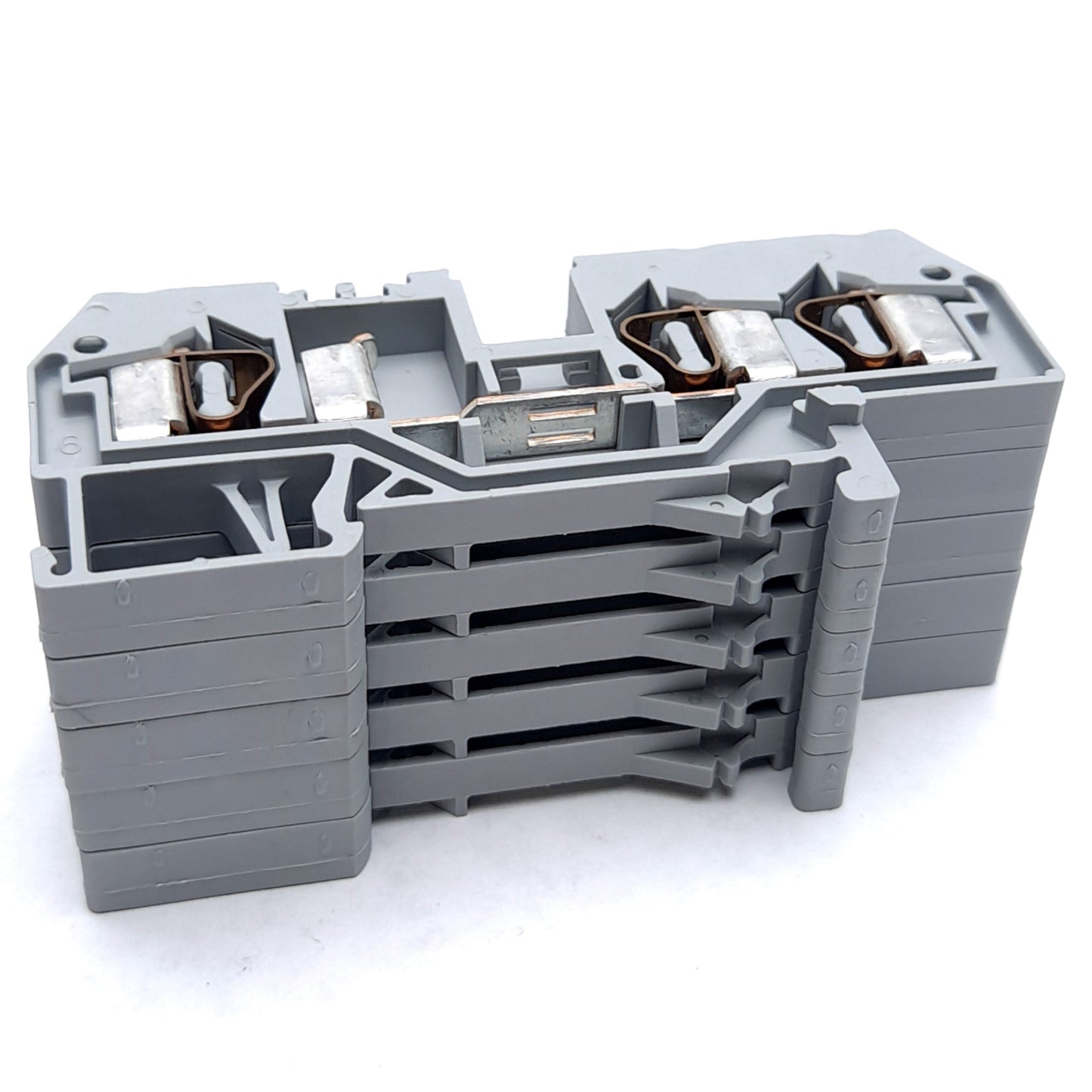 New – Open box Lot of 5 Wago 281-681 Terminal Block, 4mm², 800 Volt DIN Rail 28-12 AWG 32 Amp