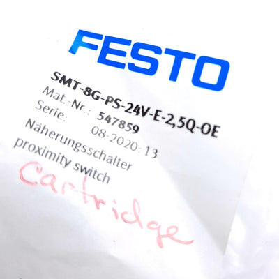 New Other Festo SMT-8G-PS-24V-E-2,5Q-OE Proximity sensor 10v-24v, PNP N.O., 2.5m Leads