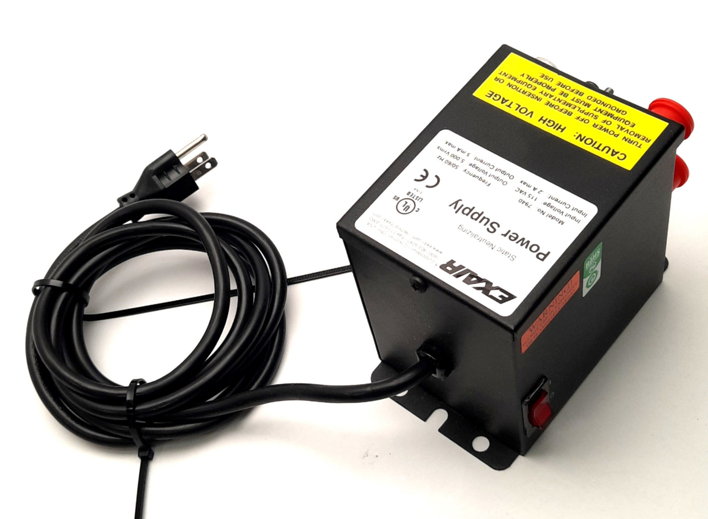 Used EXAIR 7940 High Voltage Power Supply, 115v AC Input, 5000v RMS 5mA Output