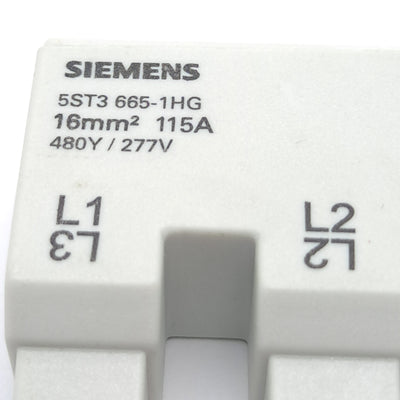 Used Lot of 3 Siemens 5ST3 665-1HG Pin Bus bar 16mm 115 A 480 Y / 277 V, 3 Phase