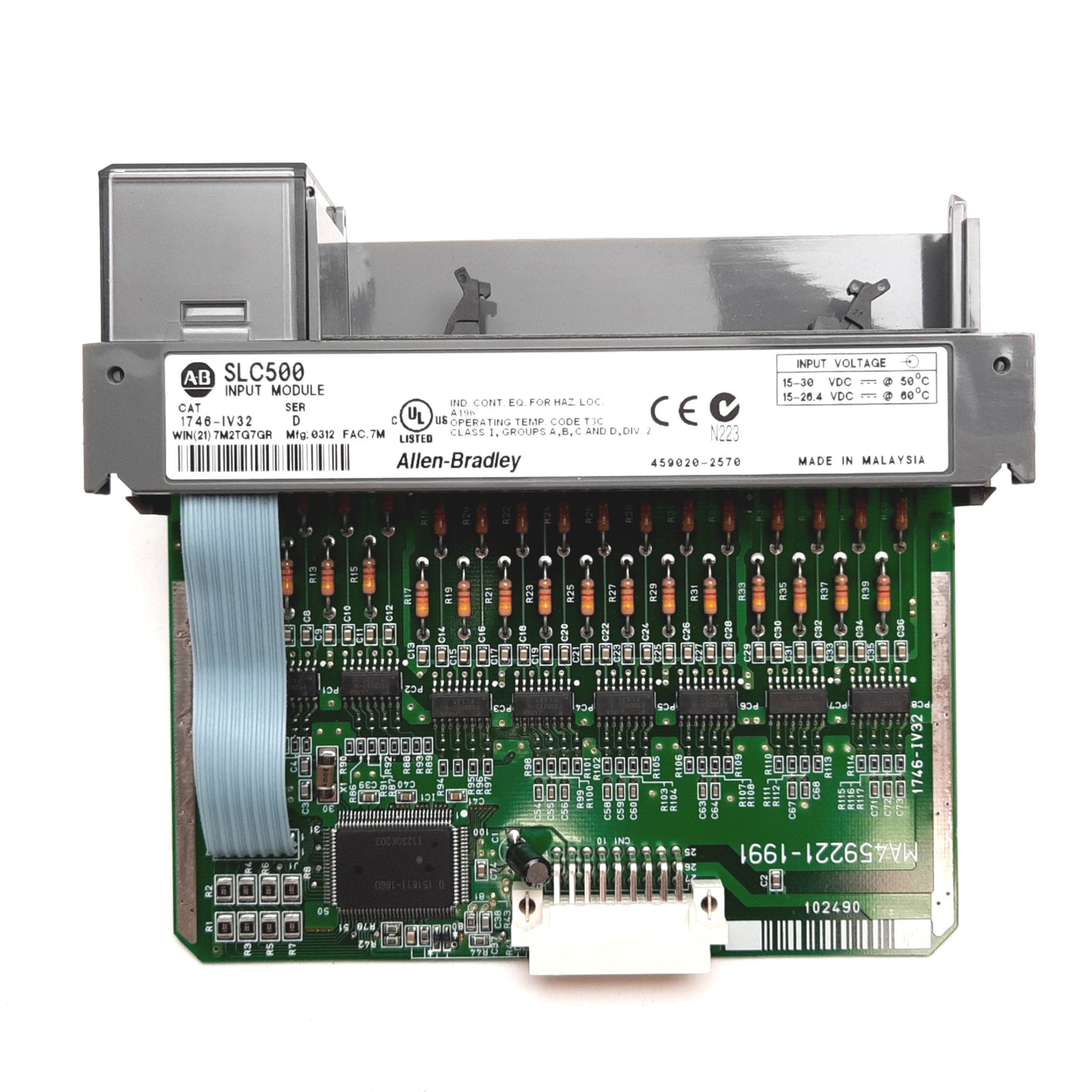 Used Allen Bradley 1746-IV32 Ser D SLC 500 DC-Source Input Module, *Missing Cover*