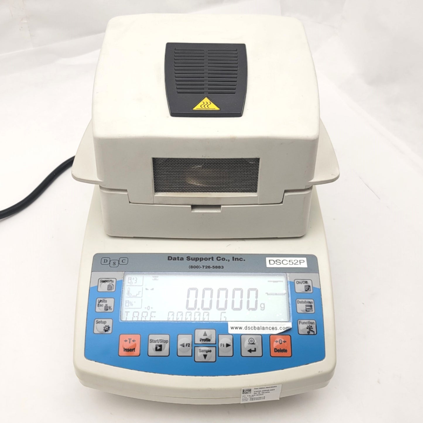 Used Data Support Co. DSC52P Radwag MA50/1.R Low Moisture Analyzer For Plastic Resins