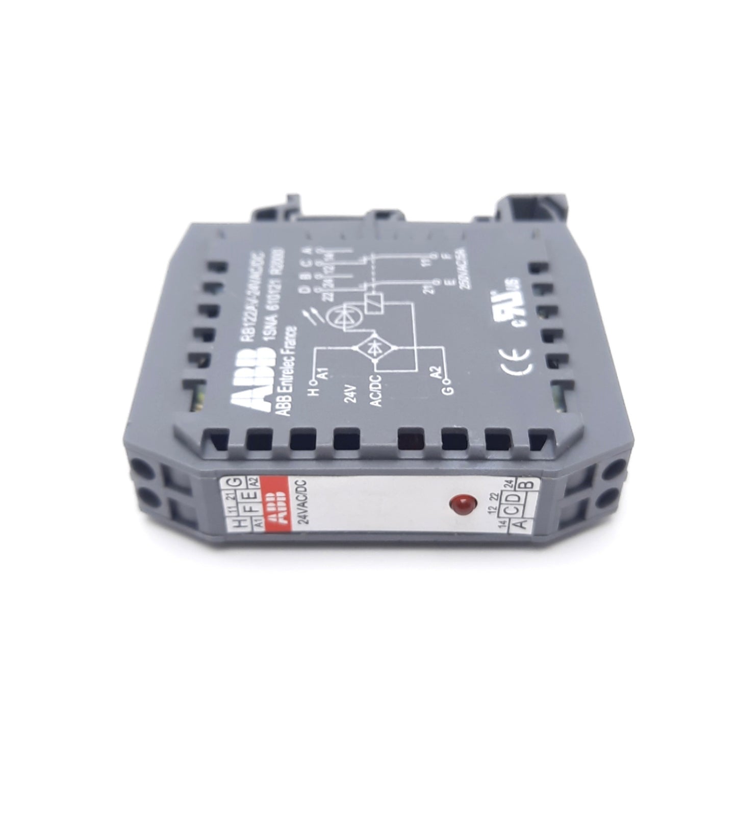 Used Entrelec RB122AV-24VAC-DC Relay Module, 24V Coil, 1 DPDT, 12V/250V