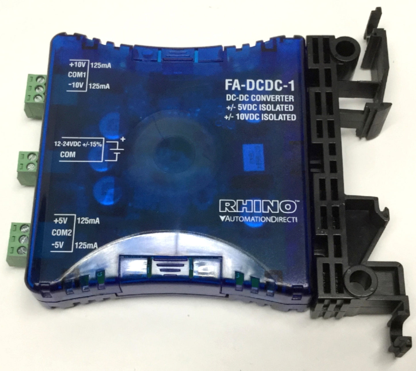 Used Automation Direct FA-DCDC-1 Rhino DC-DC Converter 12-24VDC In, ±5/±10V 125mA Out