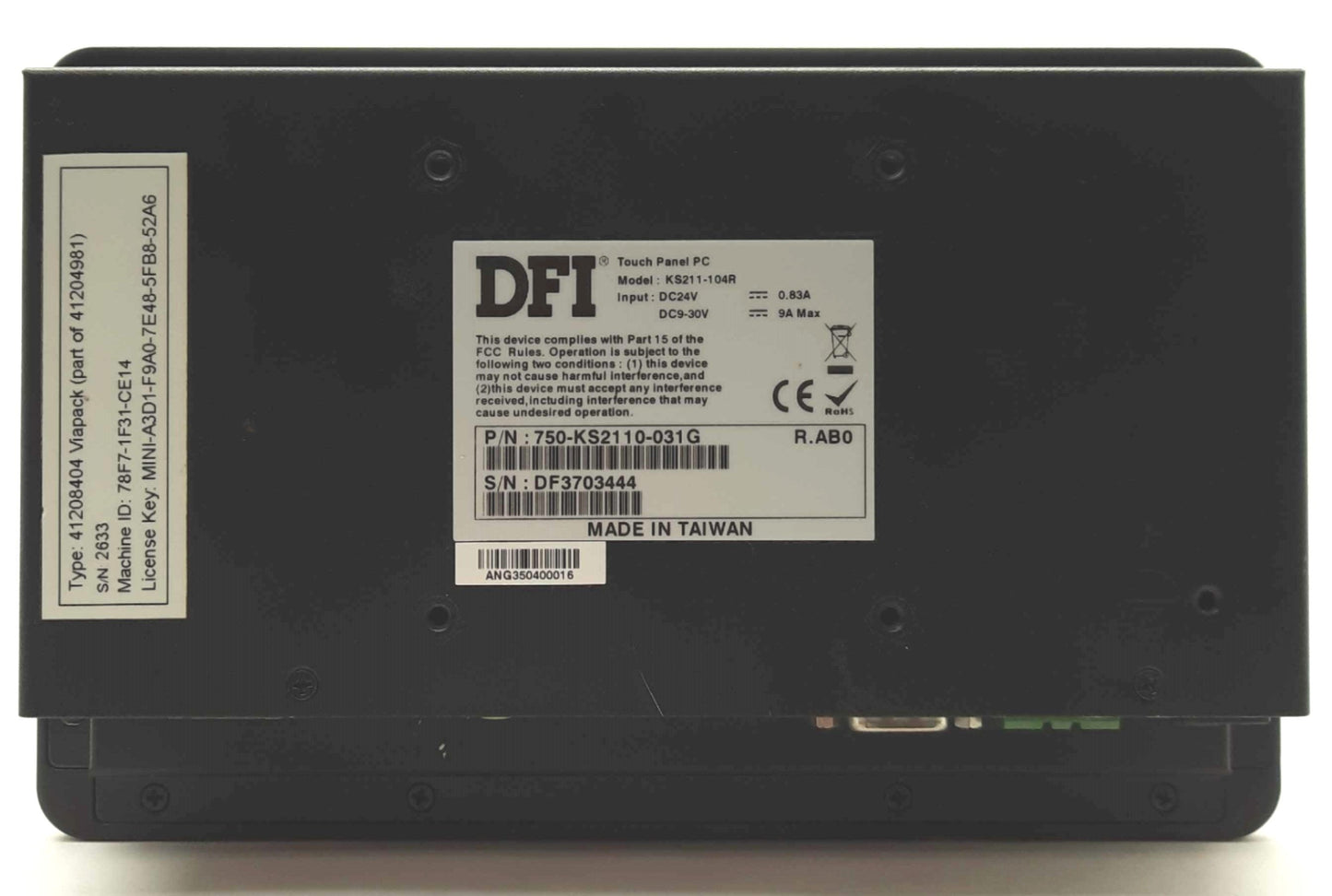 Used Mathews Marking System 41208404 Touch Panel PC, 7", 24VDC for 41204981