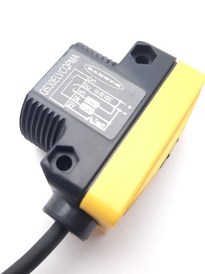 New Banner QS30ELVCQPMA Photoelectric Sensor 10-30VDC NPN/PNP 78.740" (2m) 500æs