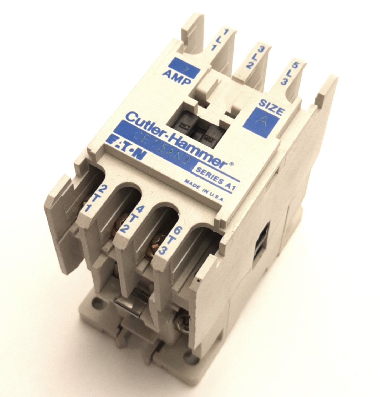 Used Cutler Hammer CE15AN3 Contactor 7A 3Pole, 120VAC Coil, 1 NO, 1/4HP Max