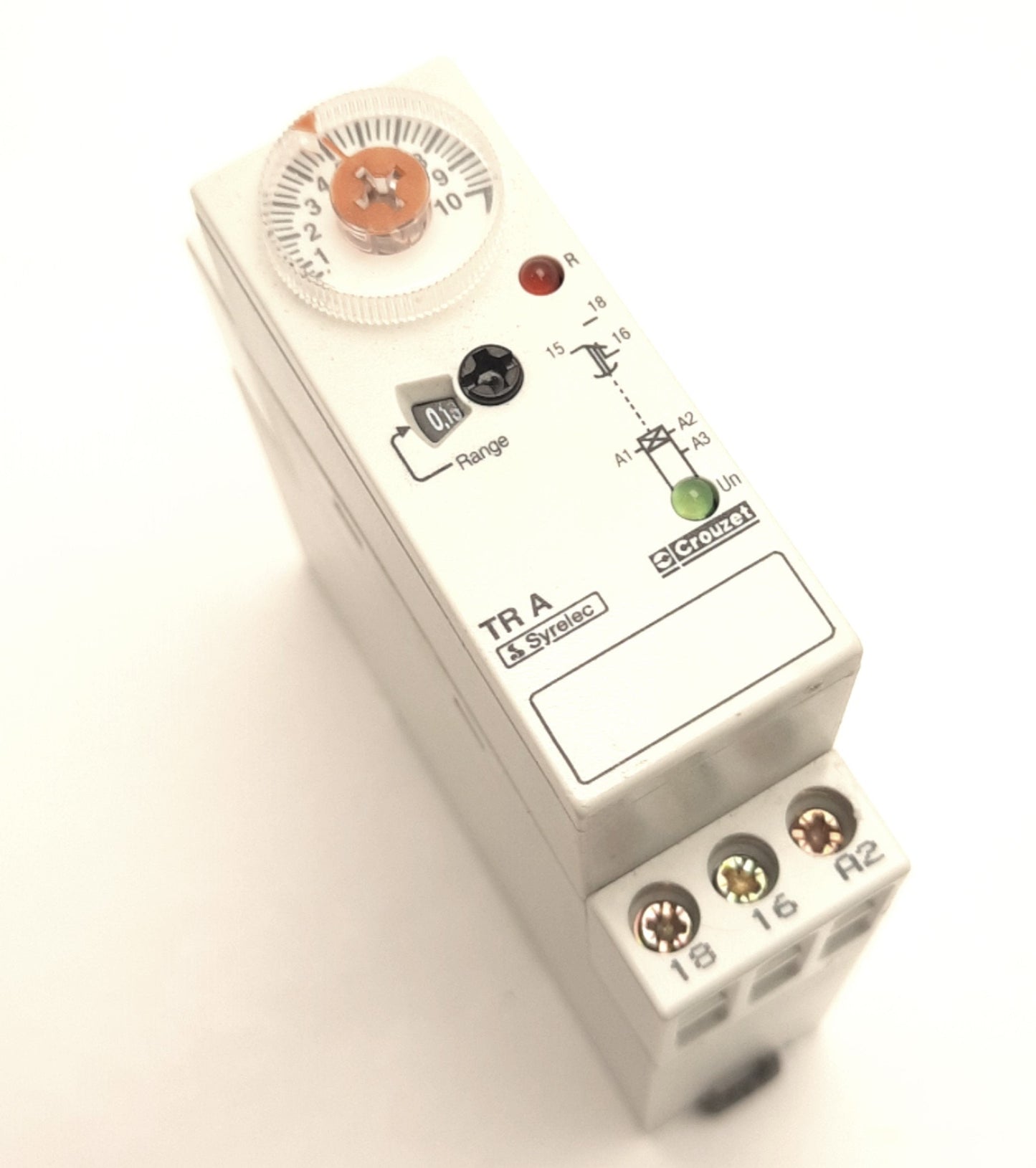 Used Crouzet 88893115 / 88 893 115 TR A Timer Relay, 0.1s to 10H, 24VDC/110-240VAC