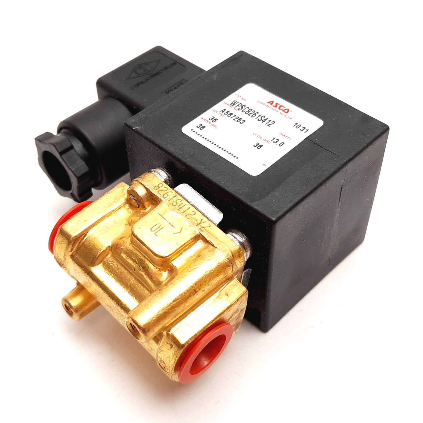 New Asco WPSC8261S412 Solenoid Valve, 2-Way N/C, Coil: 24VDC, 36psi Max, 1/4" NPT