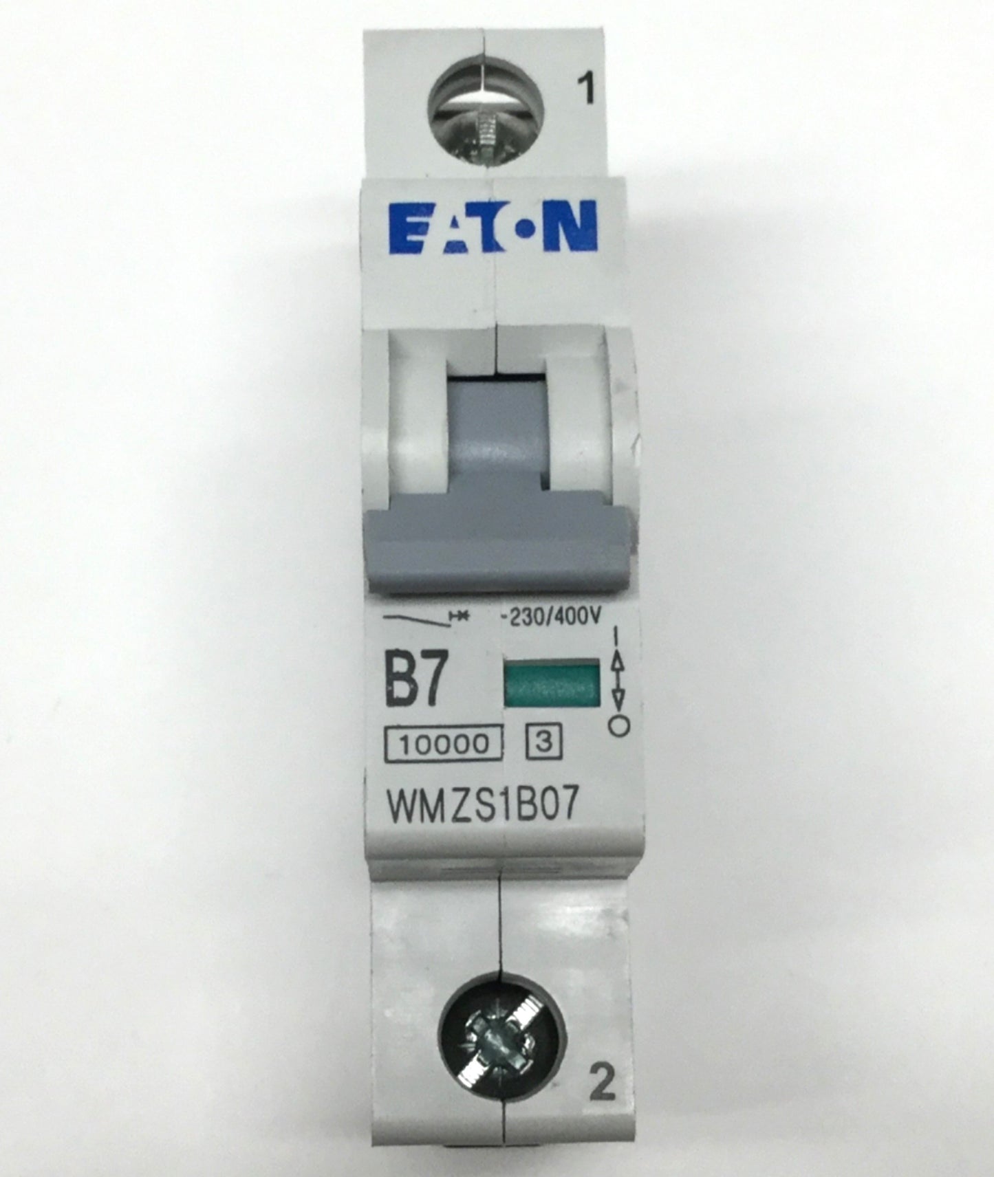 Used Eaton WMZS1B07 Thermal Magnetic Circuit Breaker, B-Curve 1-Pole, 7A, 277VAC
