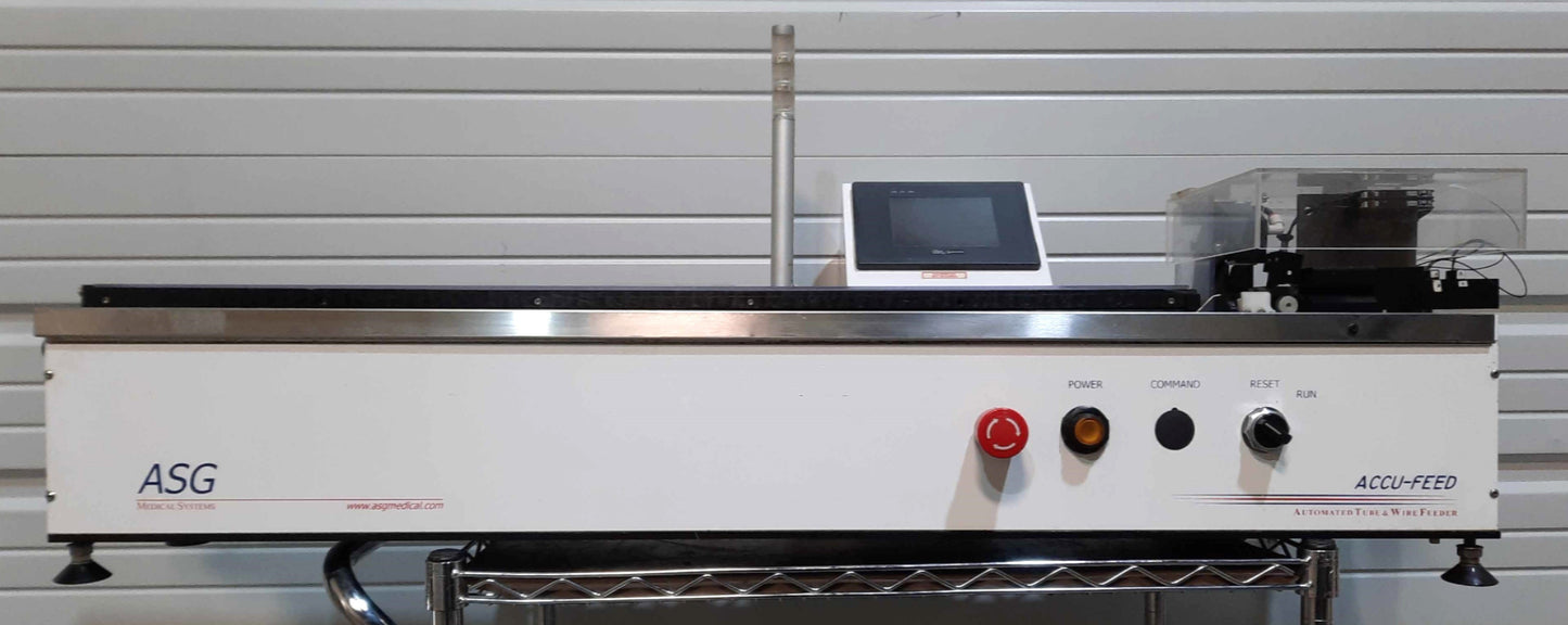 Used ASG Accu-Feed SCT Automatic Feeder, 48" Material, 1Part/2sec, 25"/sec, 120VAC