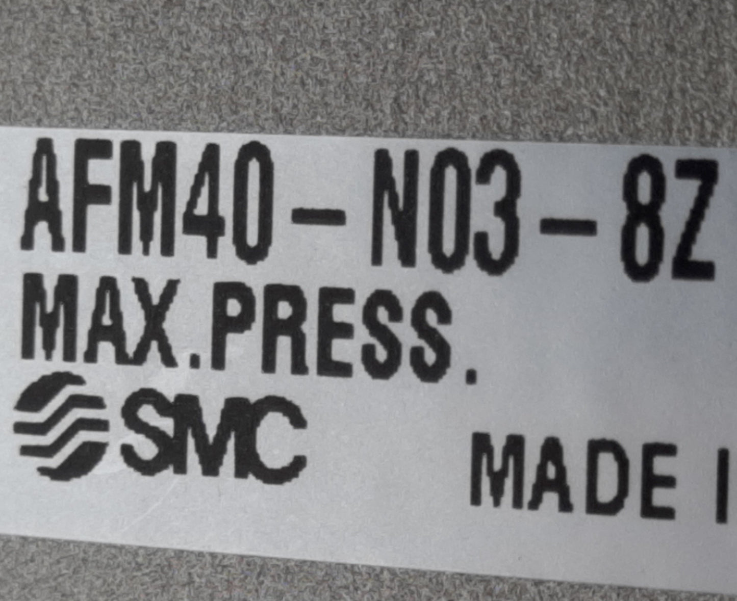 New SMC AFM40-N03-8Z Modular Mist Separator, 3/8" NPT, 150PSI Max, Max Temp 140°F