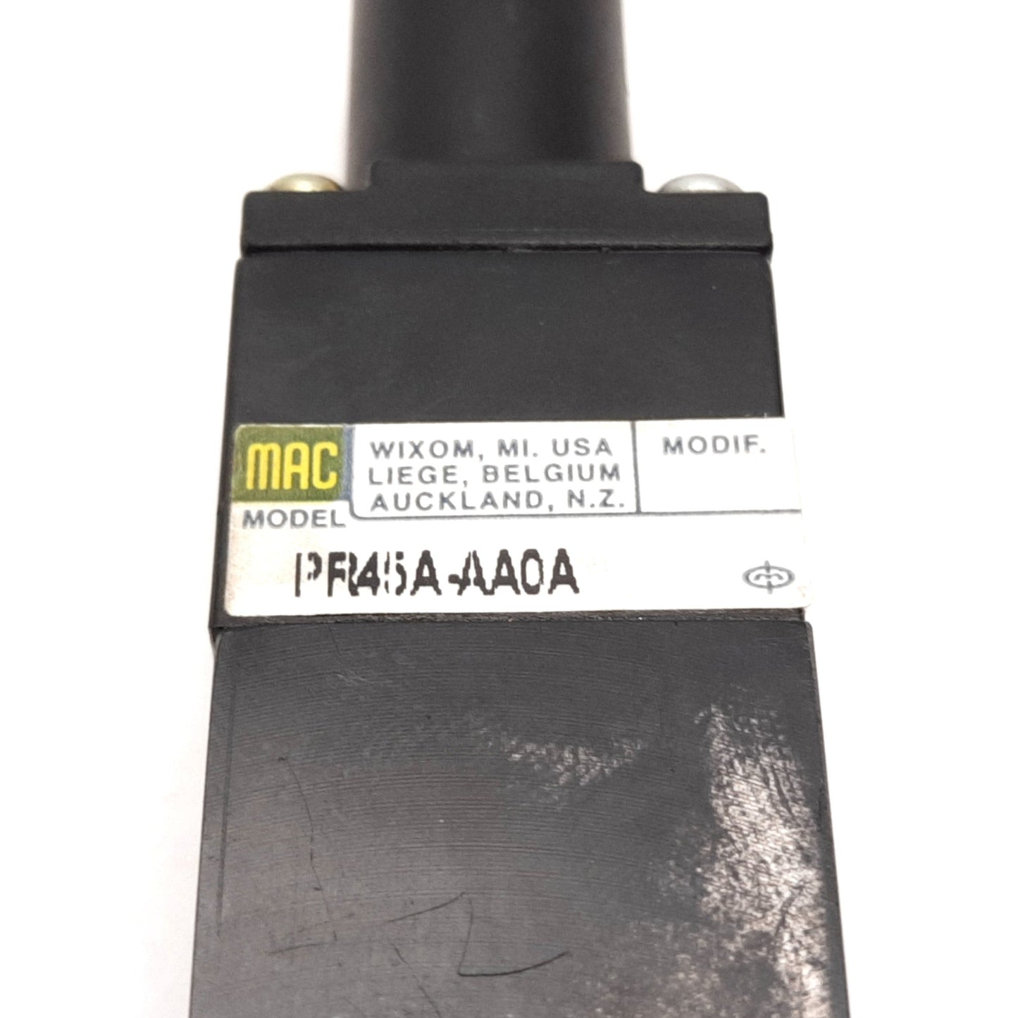 Used MAC PR45A-AA0A Valve Pressure Regulator, 0-120psi, For 45 Series Valves