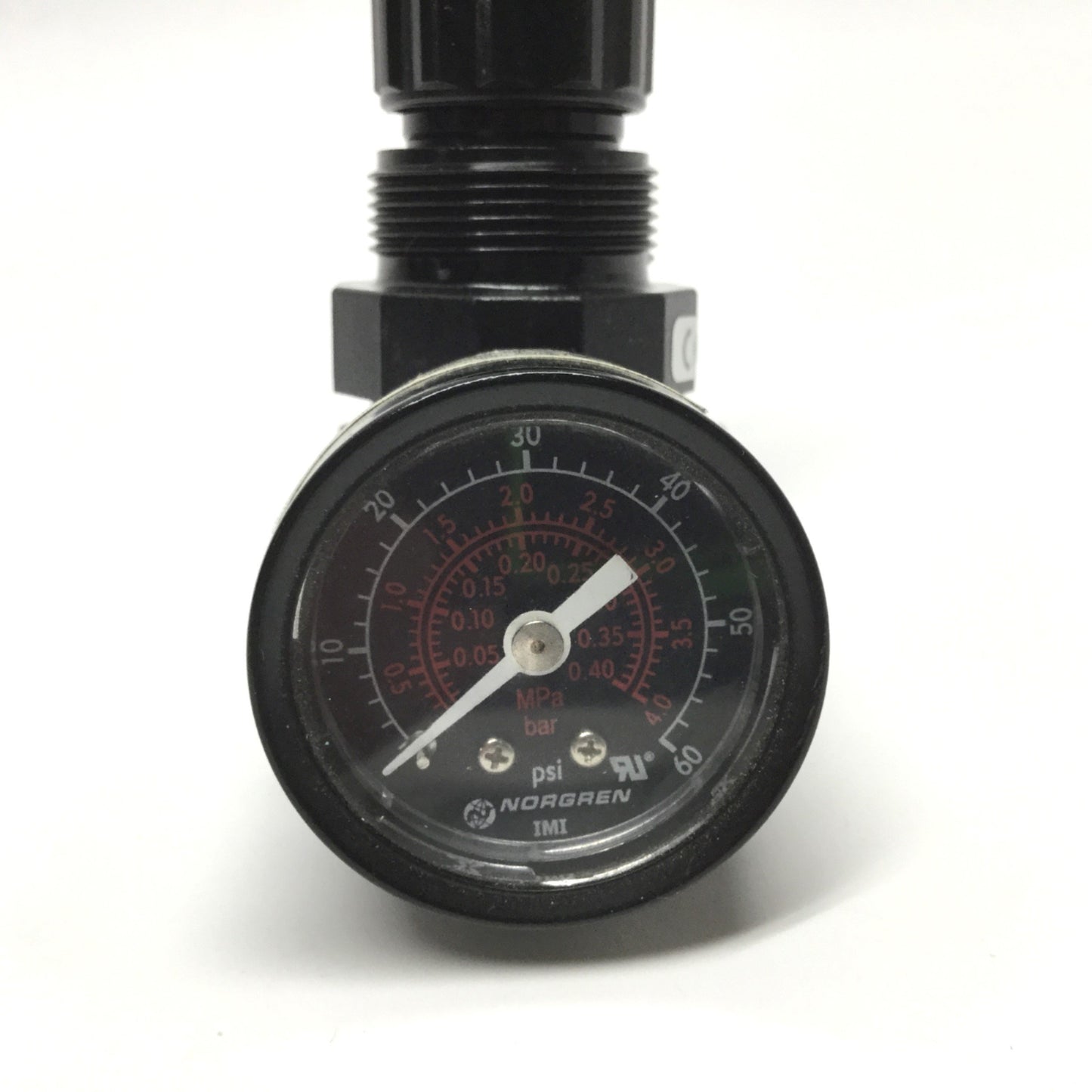 Used Norgren R07-200-RGEA Mini Pressure Regulator 300psi Max In, 0-50psi Out 1/4" NPT
