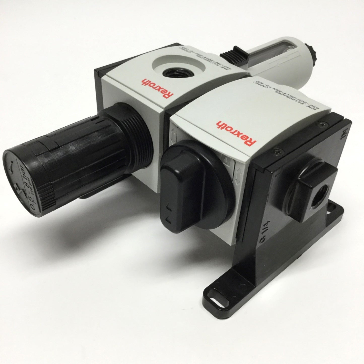 Used Rexroth AS2-SOV Manual Shut-Off Valve 3-Port 2-Position w/ Filter-Regulator