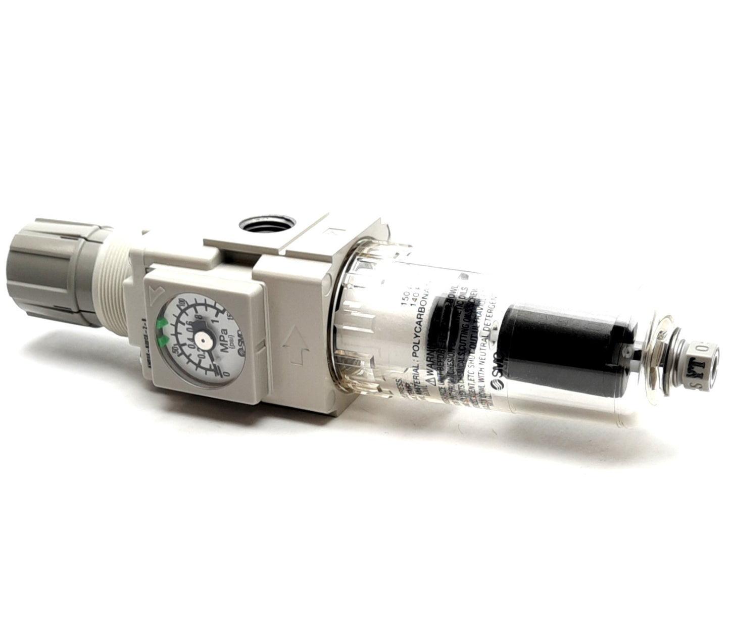New SMC AW20K-N02CE-Z-B Filter Regulator, 150Psi Max, 140°F Max, Polycarbonate Bowl
