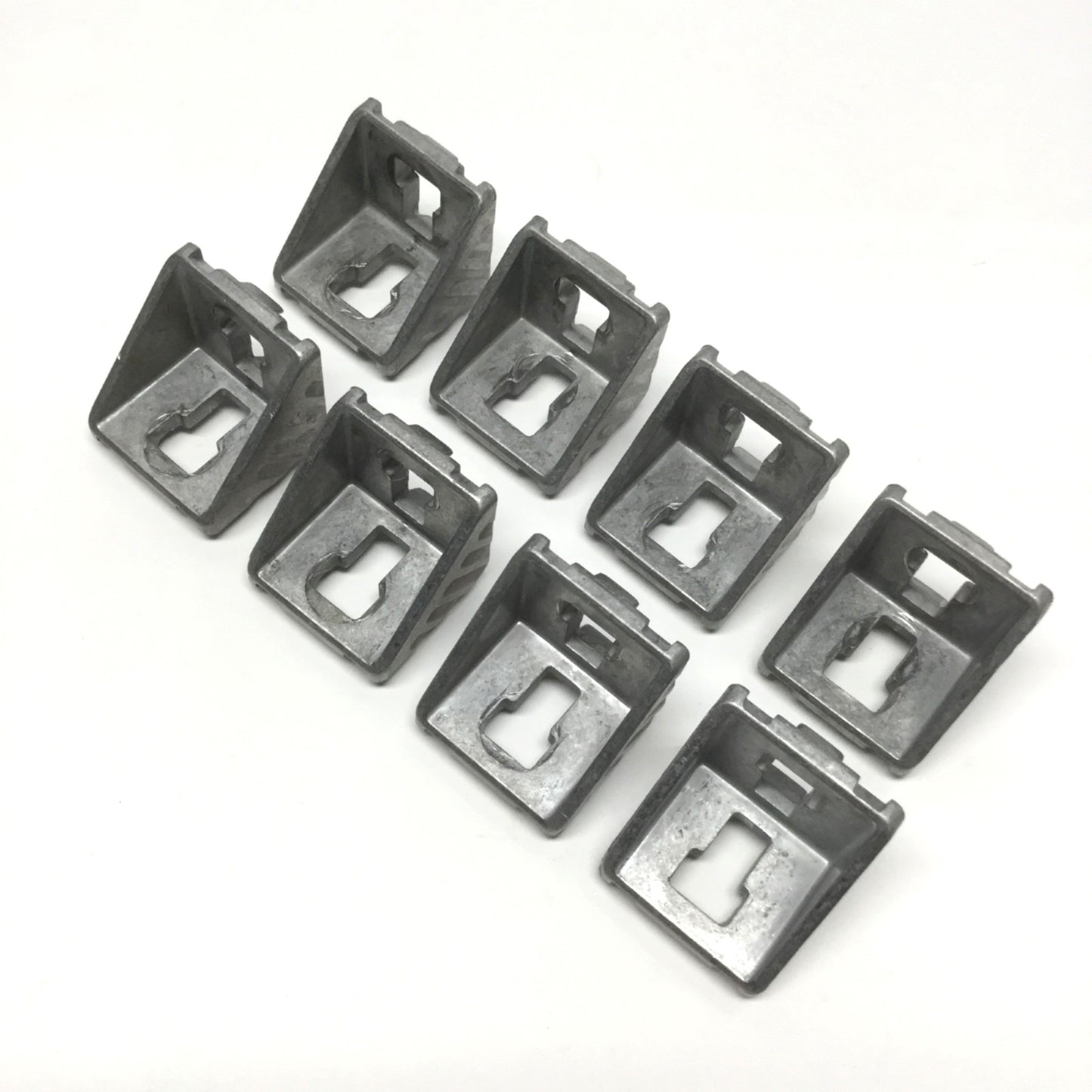 Used Lot of 8 Bosch 3842528967 Aluminum 40x40 Gusset Connector Bracket, 10mm Slot