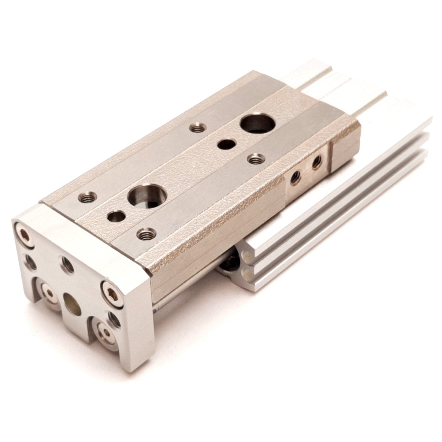 New – Open box SMC MXQR12-30 Pneumatic Slide Table, Reversible, Bore 12mm, Stroke 30mm, M5x0.8