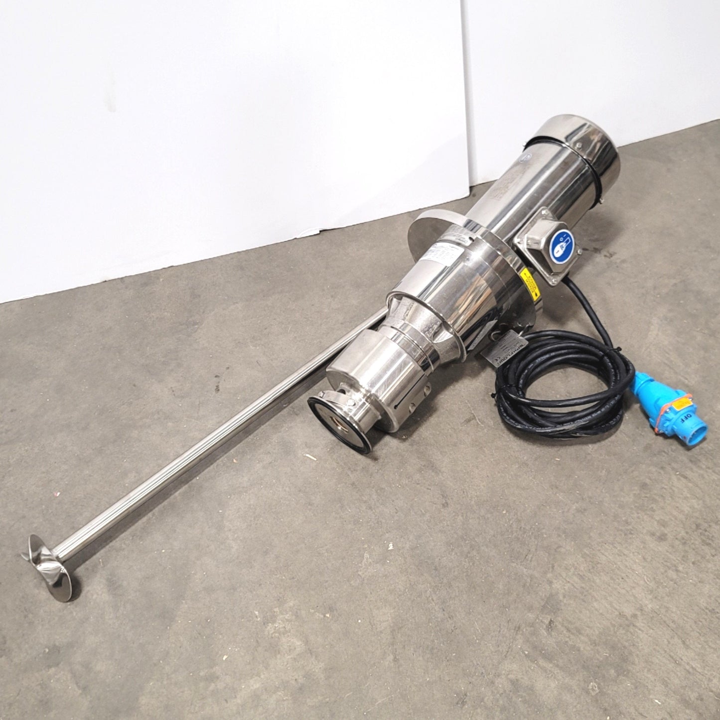 Used SPX FLOW MS1L2 Lightnin Nettco Stainless Steel Mixer Agitator W/ FP100 Impeller