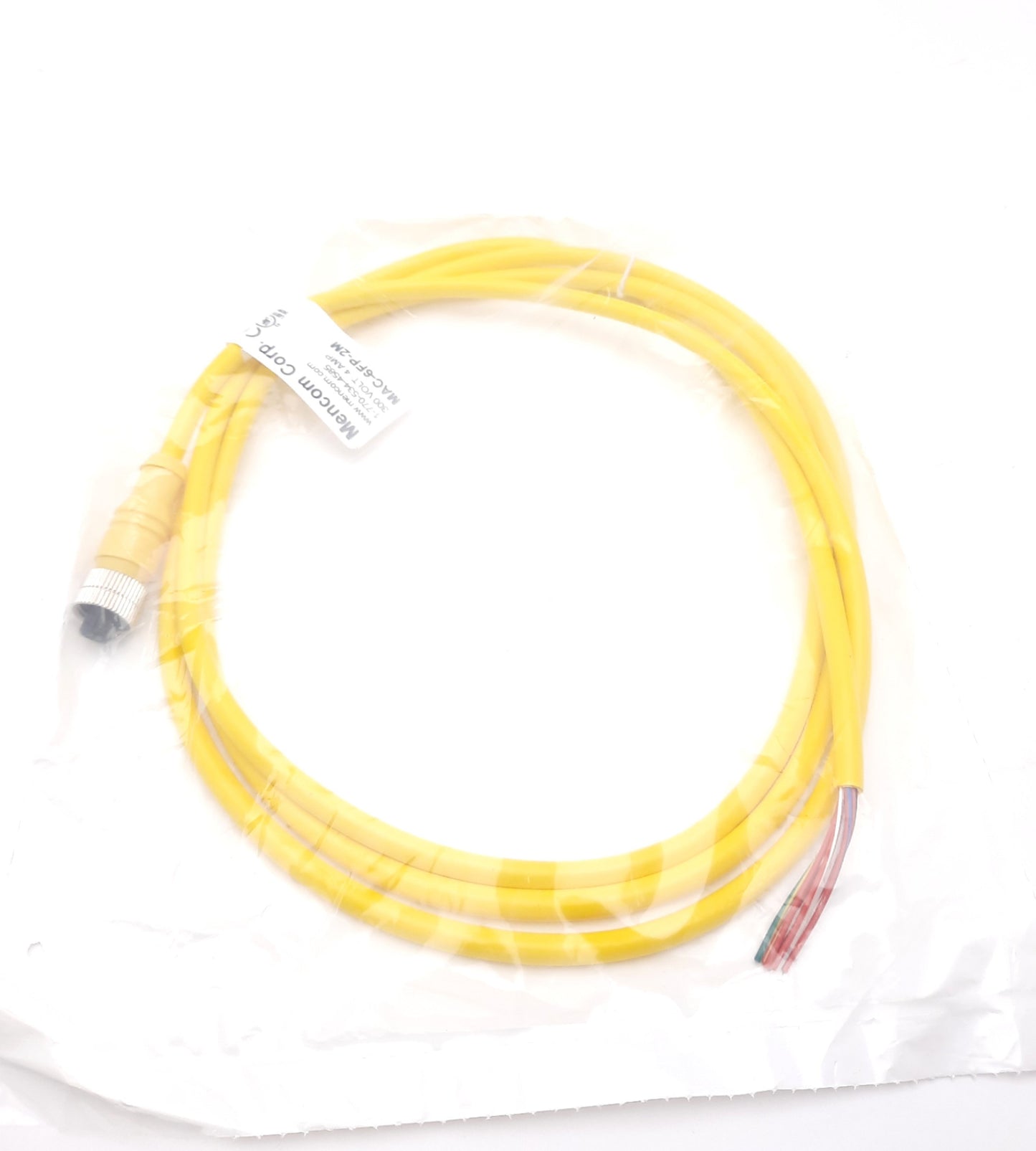 New Mencom MAC-6FP-2M Cable Cordset Female Straight 6 Pin 300V 4A 2M