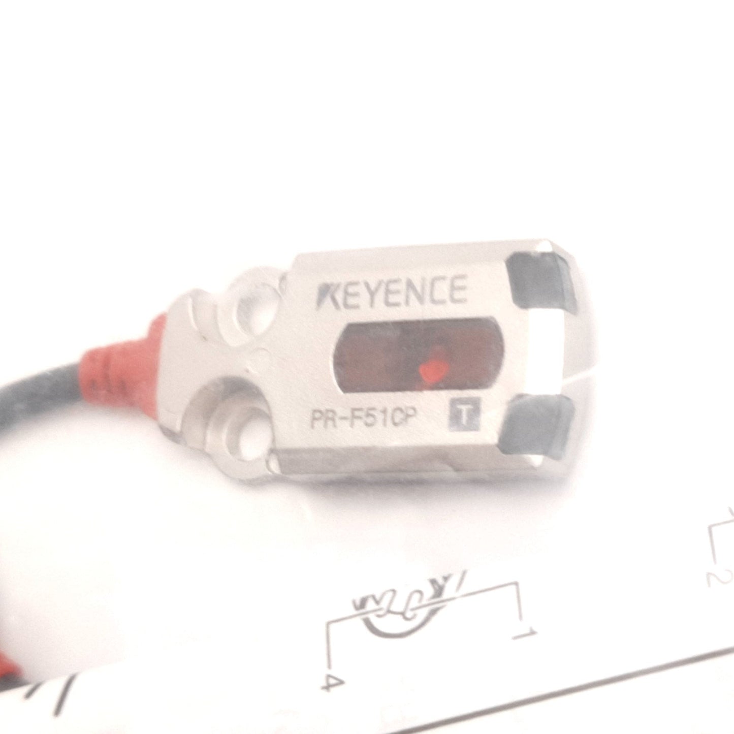 New Keyence PR-F51CP Photoelectric Sensor, Thrubeam, 0.6m, 10-30VDC, PNP, 4-Pin M8