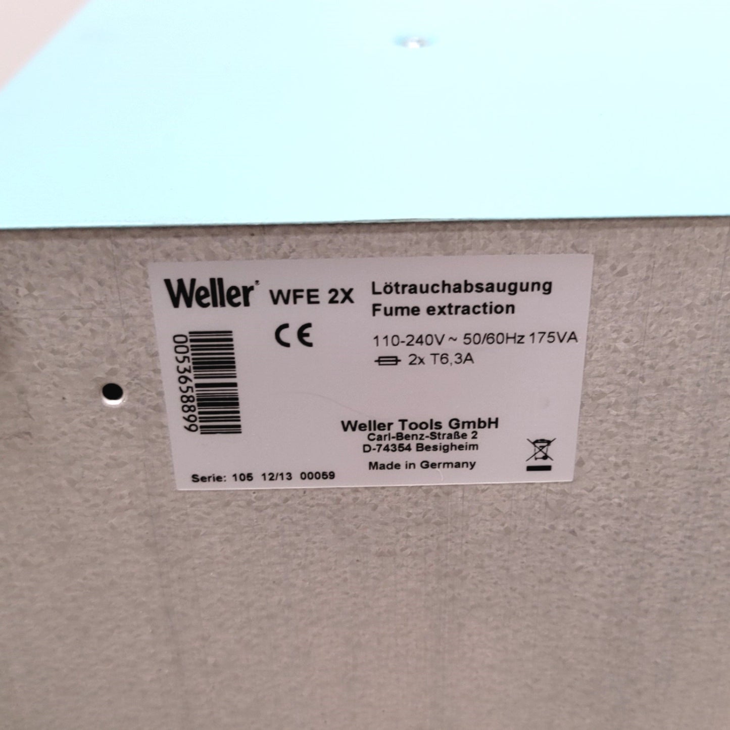 New – Open box Weller WFE 2X Economy Volume Fume Extractor 120VAC, 100m³/h, HEPA H13