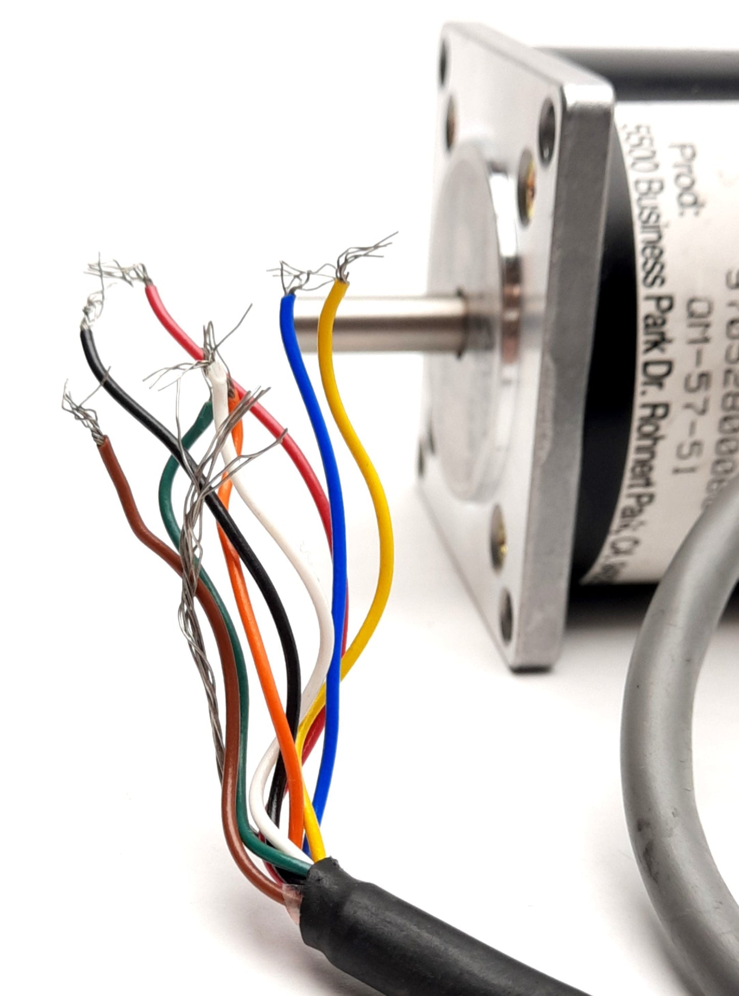 Used Parker QM-57-51 Compumotor Hybrid-Stepper Motor, 90-130VAC, NEMA 23, 65oz-in