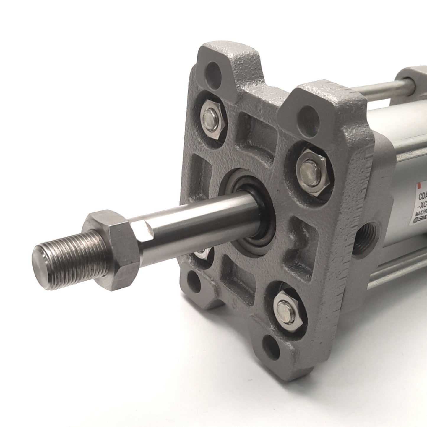 Used SMC CDA2F63-50-XC4C6 Tie Rod Cylinder, Scraper, SS, 63mm Bore, 50mm Stroke