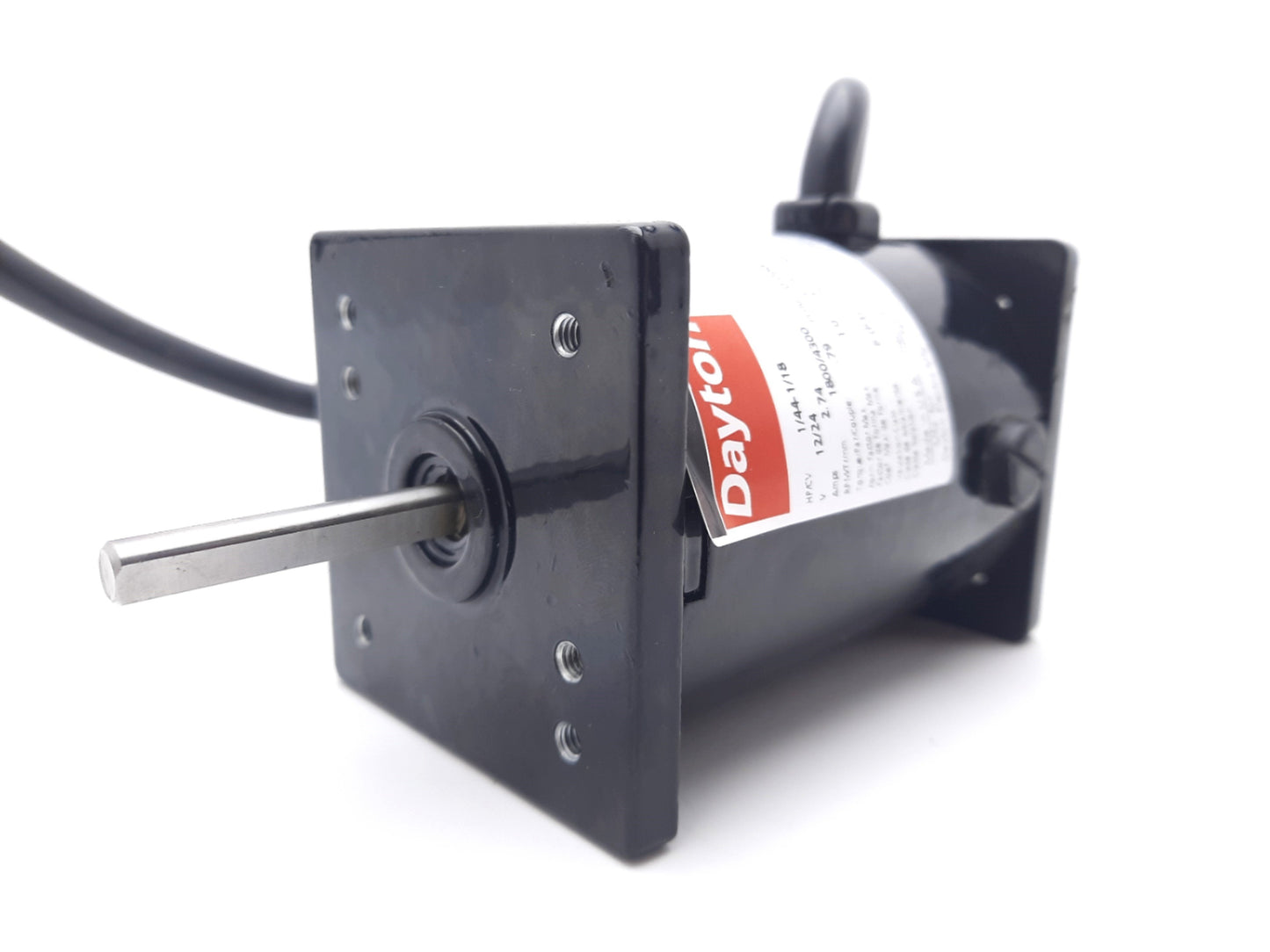 Used Dayton 3XE19 DC Permanent Magnet Motor 12/24VDC, 2.4A, 1/18-1/44HP, 0.8 in-lb