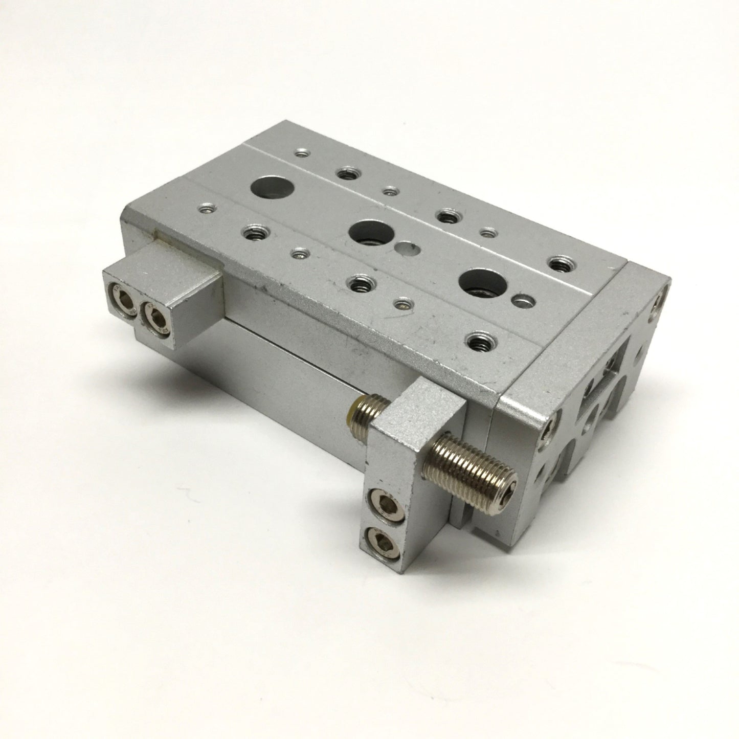 Used SMC MXS16-50 Dual Rod Guided Cylinder Air Slide Table, 16mm Bore, 50mm Stroke