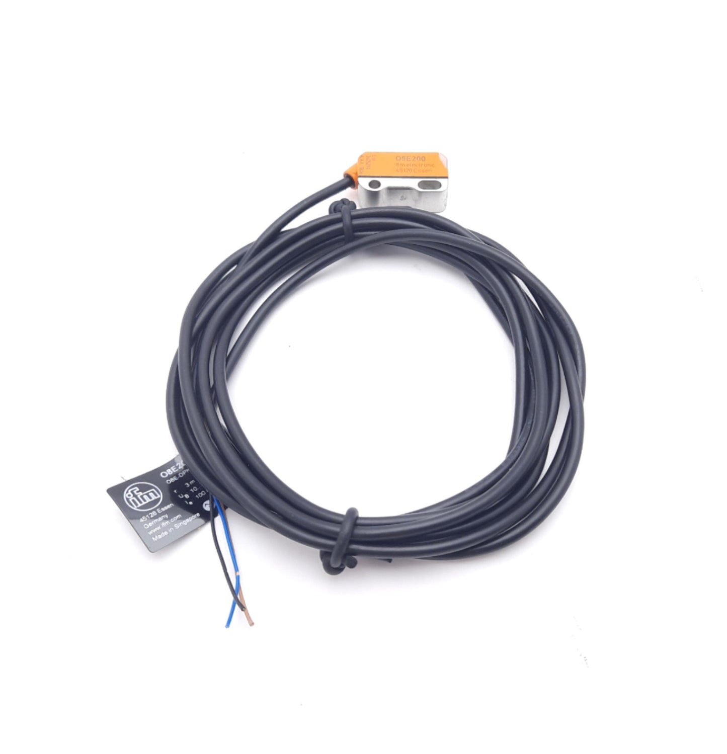 New IFM O8E200 Through Beam Sensor Receiver 10-30VDC, PNP, 100mA, 3M, 633nm