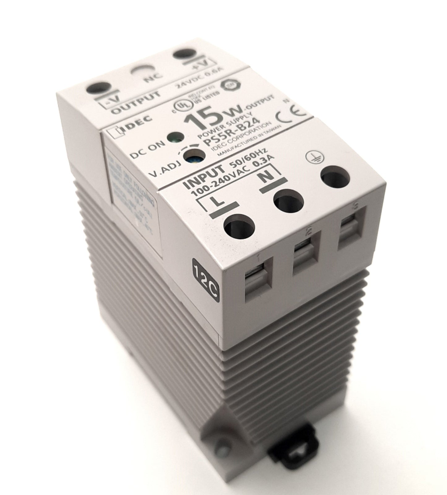 Used Idec PS5R-B24 DIN Rail Power Supply 100-240v AC Input, 24v DC 0.6A Output