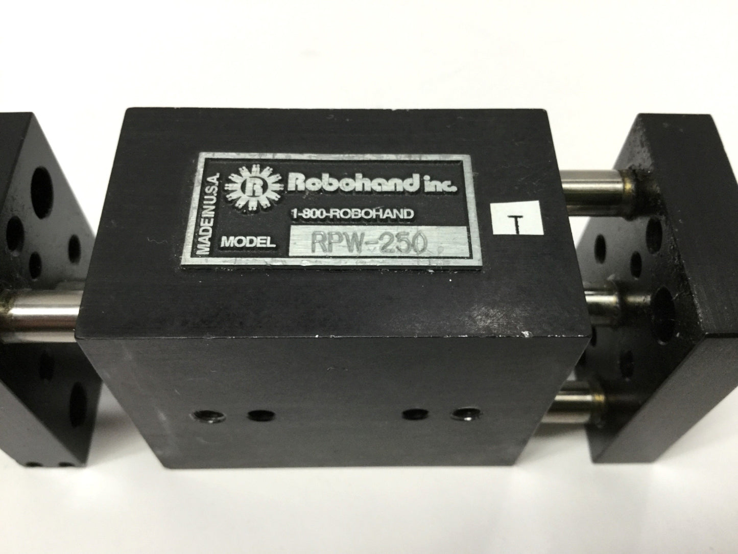 Used Robohand RPW-250 Pneumatic Parallel Air Gripper, 3/4" Stroke, 50 lbf @100psi